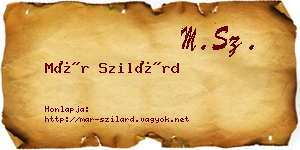 Már Szilárd névjegykártya